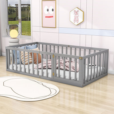 Hendrelino Wooden Daybed Frame with Guardrail by Harriet Bee