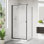 Cabine de douche d'angle sans cadre avec verre trempé de 1/4 po, joint magnétique, base 36 po x l 36 po x P 36 po x H 36 po