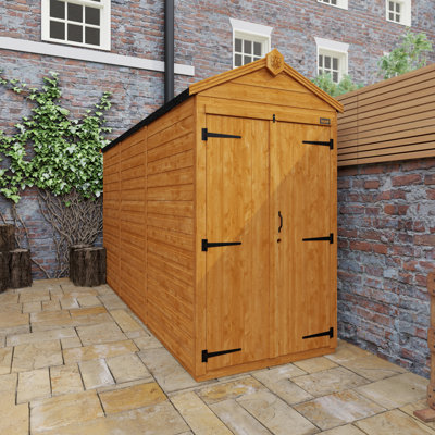 TigerFlex® Modular Buildings 4 ft. W x 12 ft. D Solid Wood Tool Shed