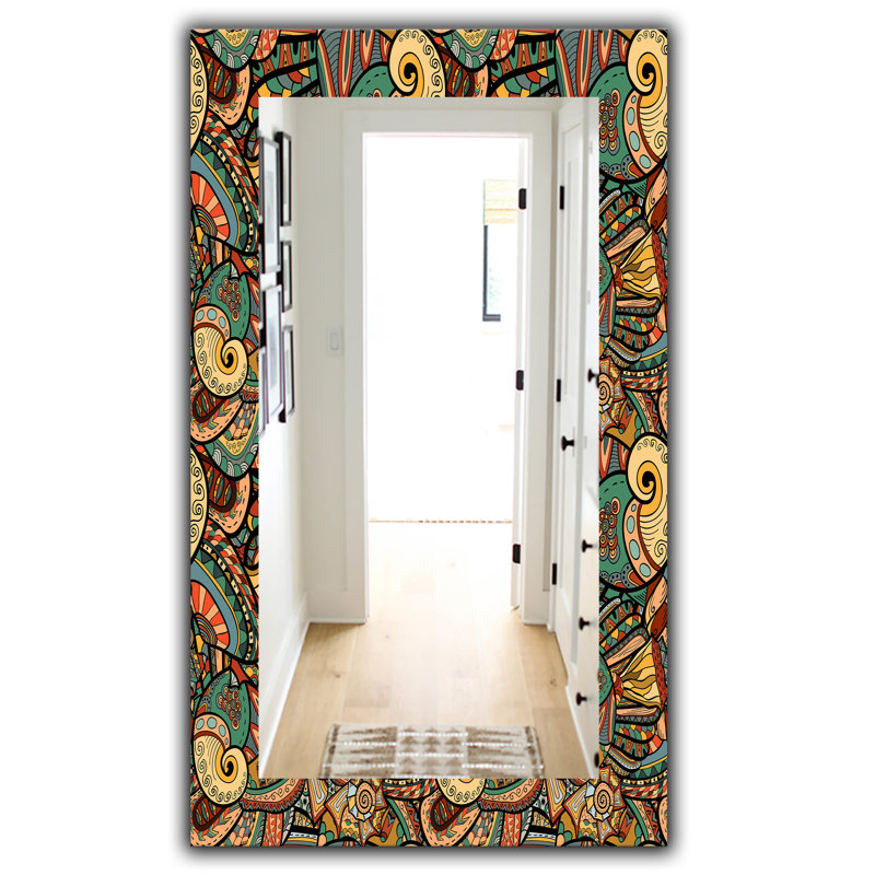 Miroir mural motif cachemire 9 pour salle de bain/meuble-lavabo, H 39,4 po x l 29,5 po