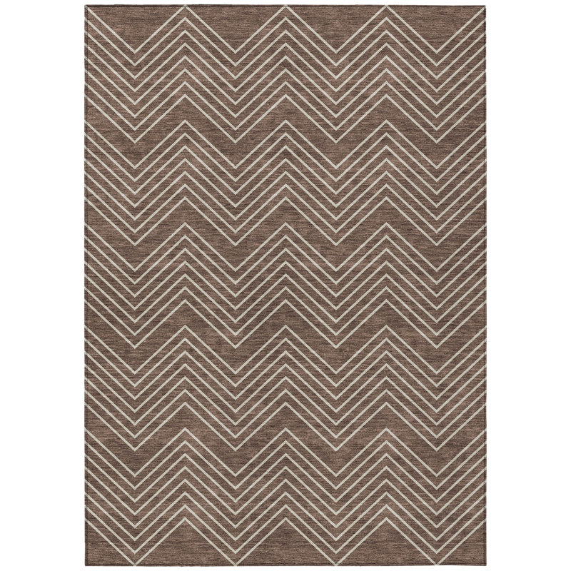 Machine Washable Indoor/Outdoor Kerwin ACN2390 Geometric Rug, Rectangle 2'6" x 3'10"
