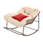 Chaise berçante confortable avec coussin moelleux et confortable