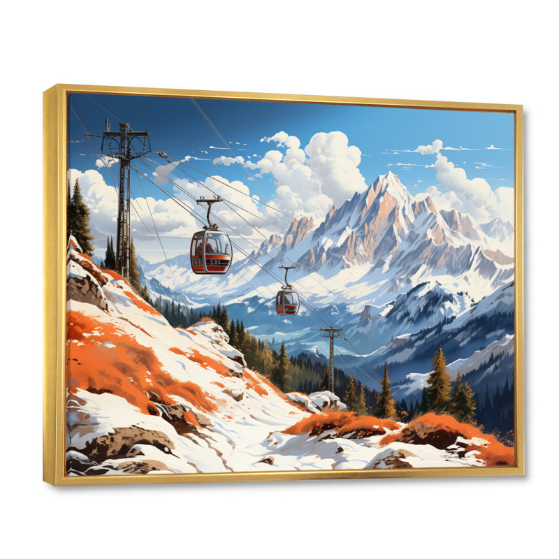 Italie, Alpes I sur impression sur toile, 34" H x 44" W, Cadre flottant doré