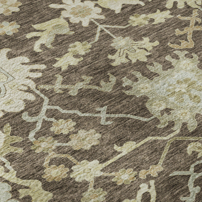 Premium Machine Washable Gurubaksh AMF1150 Global Rug, Rectangle 10 pi x 14 pi