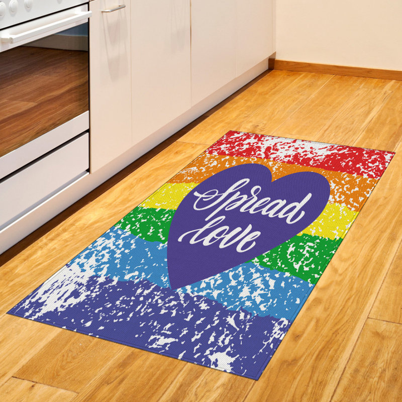Tapis décoratif Pride Rainbow, Rectangle 2 pi 7 po x 5 pi