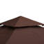 Auvent de remplacement pour pavillon de jardin 9,8 pi X, 2 chiffons, café, pour auvent extérieur 9,94 pi 01-0153 et 100100-076, protection solaire, convient aux cadres