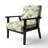 Palm Impression Tropical Pattern - Upholstered Coastal Arm Chair, Green Accent Chair-1501630551