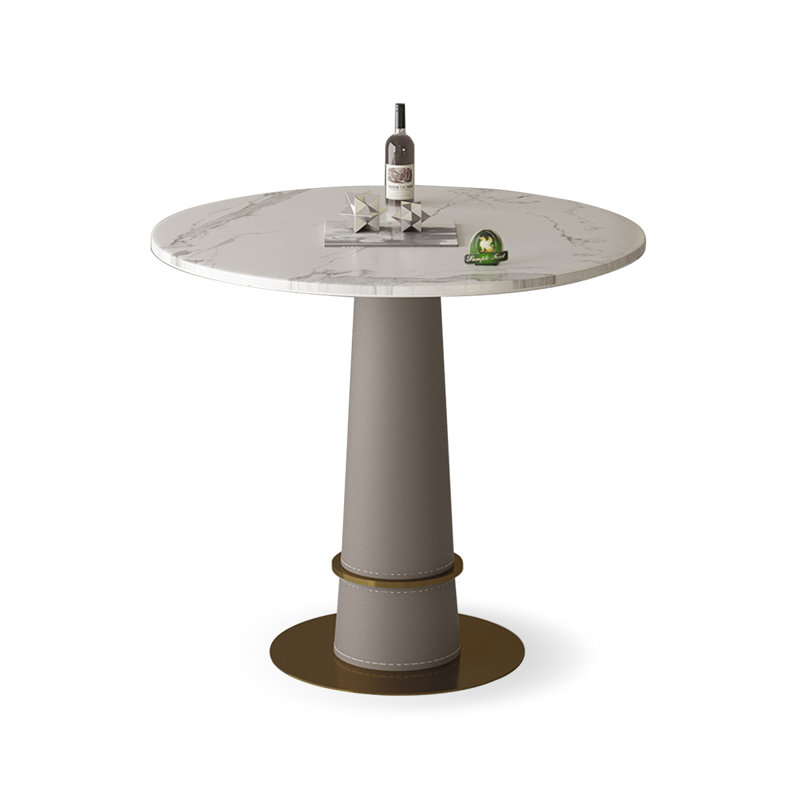 White Round Marble Dining table, White