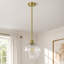 Suspension Alejo 9,05'' à 1 lumière, en verre côtelé en forme de pomme, pour îlot de cuisine-1738674545-1736573455