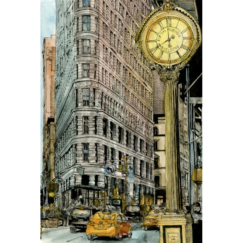 City Scene VII - Painting, 122 cm H x 81 cm W, Wrapped Canvas