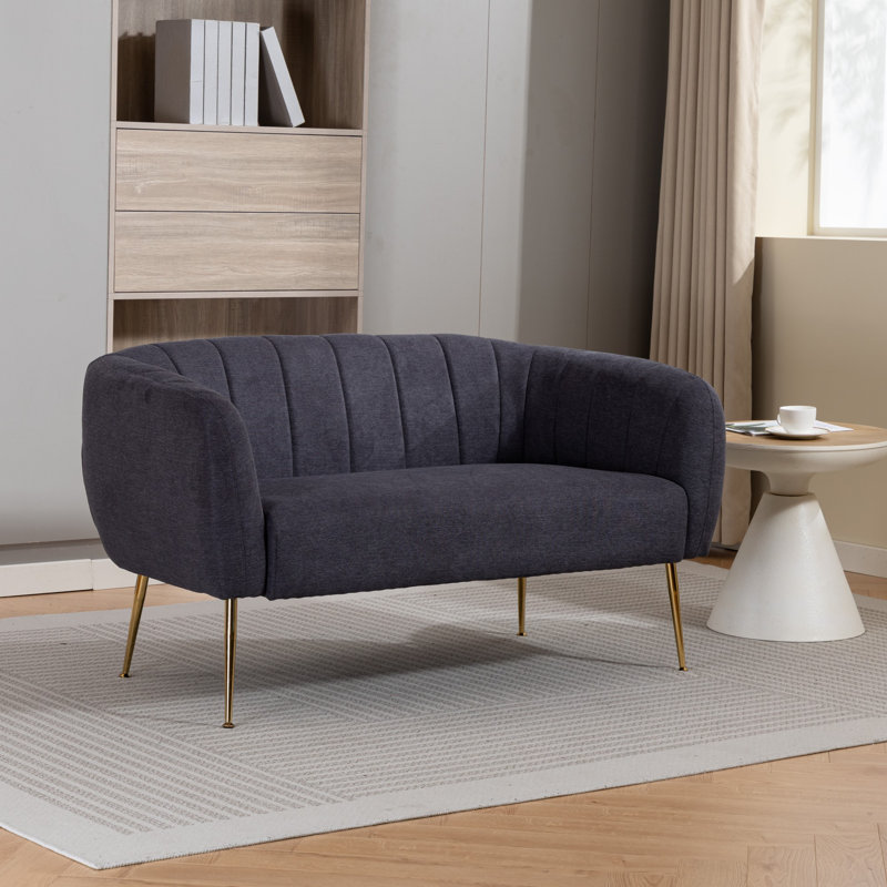 2 Seater Loveseat, Charcoal Grey