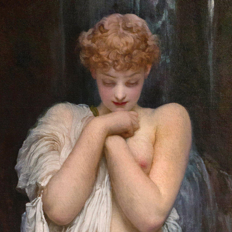 "Crenaia The Nymph Of The Dargle" par Frederic Leighton sur toile, H 68,25 po x l 29,25 po