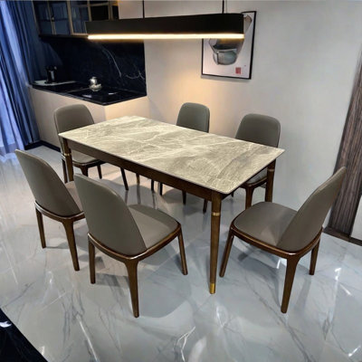 Table rectangulaire en bois massif de style nordique