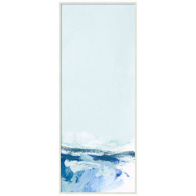 Framed Fabric Pinboard, Coastal V by Christina Long Printed Bulletin Board for Use as a Vision Board or Wall Organization