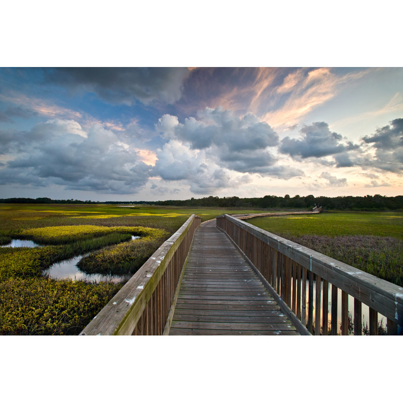 Wooden Bridge by Razbal - Wrapped Canvas Print, 30cm H x 46cm W x 3.8cm D