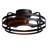 20'' Ceiling Fan with LED Light Flush Mount Ceiling Fan With Remote 6 Speeds & Timer-1294095712