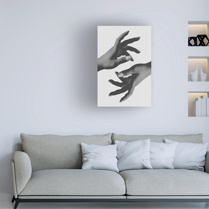 Art sur toile «bolologuf Studio III Hands», H 19 po x l 12 po