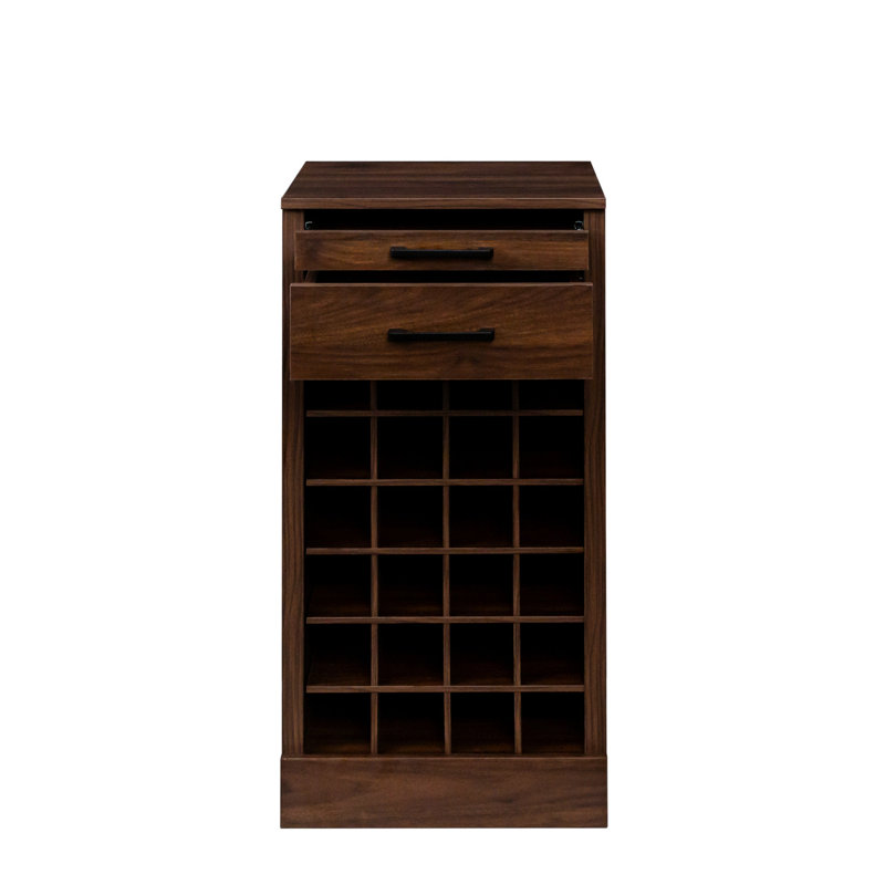 28 Wine Bar Buffet Cabinet - Brown Walnut For Your Home Modular Living, Walnut Brown