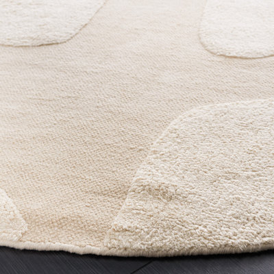 Sarya Ivory Hand-Woven Abstract Rug