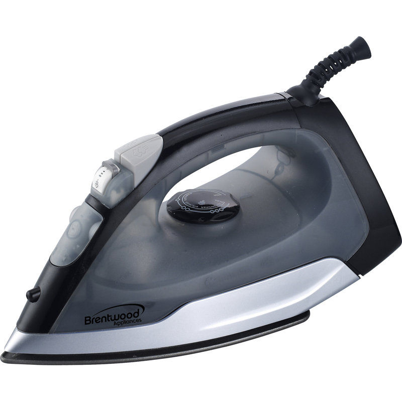 Brentwood Appliances 1000 Watt Non Stick Soleplate Iron, Black