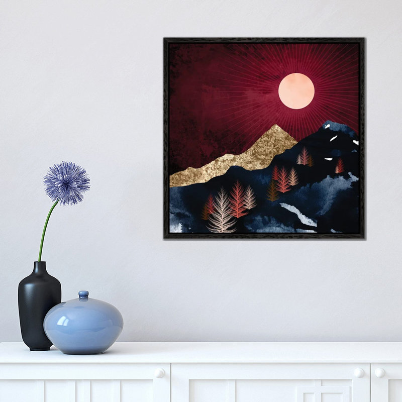 Autumn Night - Print on Canvas, Black Framed, 66.04 cm H x 66.04 cm W