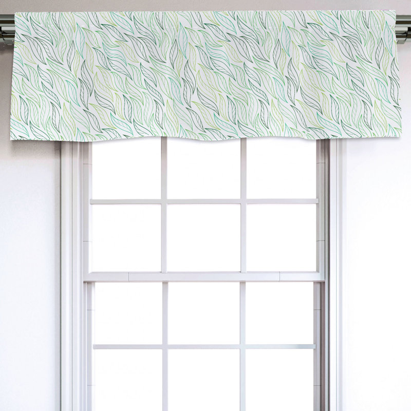 Sateen Floral Ruffled Window Valance