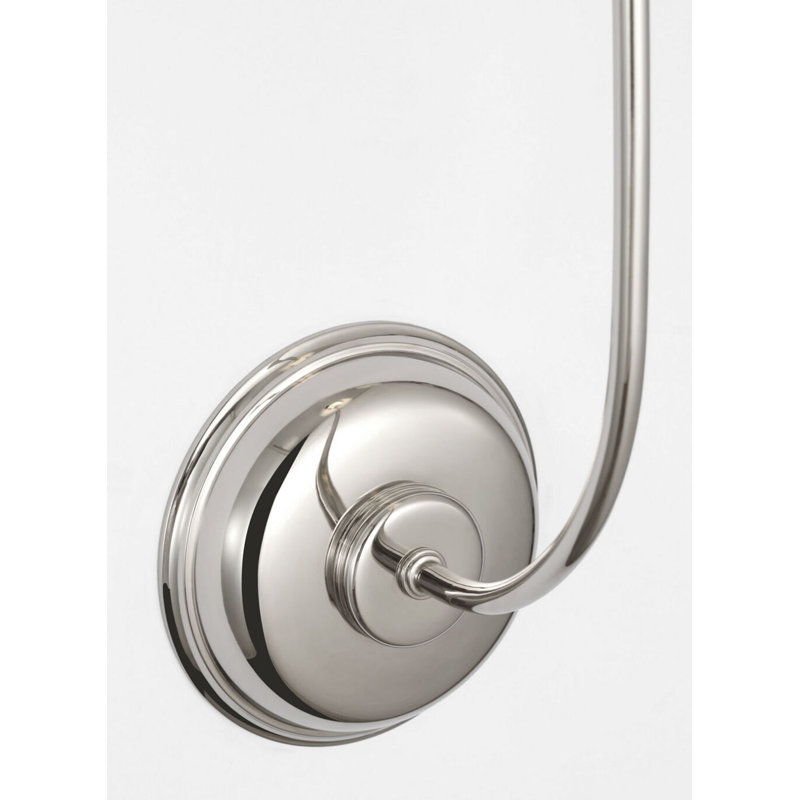 Vendome 26" Single Sconce with Linen Shade, Polished Nickel
