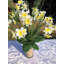 Arrangement floral en vase jonquille