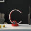Lampe de table lumineuse en forme de C avec port USB / chargeur sans fil et gradateur tactile