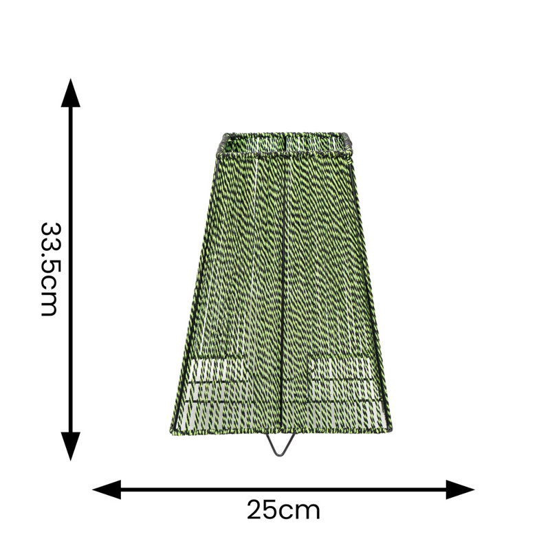 Green Rope Candle Battery Operated Outdoor Lantern 33.5cm Battery Powered Integrated LED Outdoor Lantern