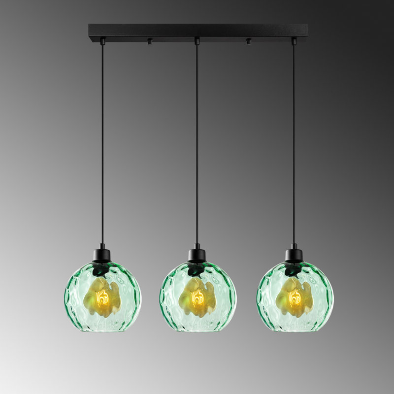 Sheen Chandelier, Black, Green