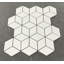 Carreau de mosaïque fantaisie en porcelaine pour mur et plancher 1,89 po x 3 po Rhombus