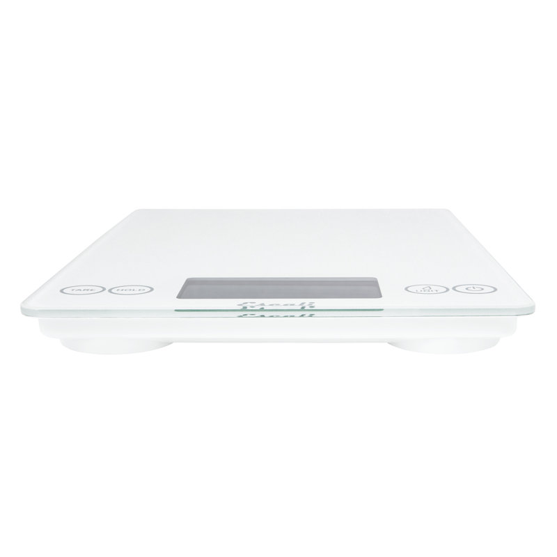 Balance de cuisine numérique Escali Arti 15 lb, Blanc givré métallique