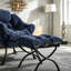 Fauteuil Lazy avec repose-pieds, fauteuil d'appoint moderne avec accoudoirs et poche latérale-1837356473
