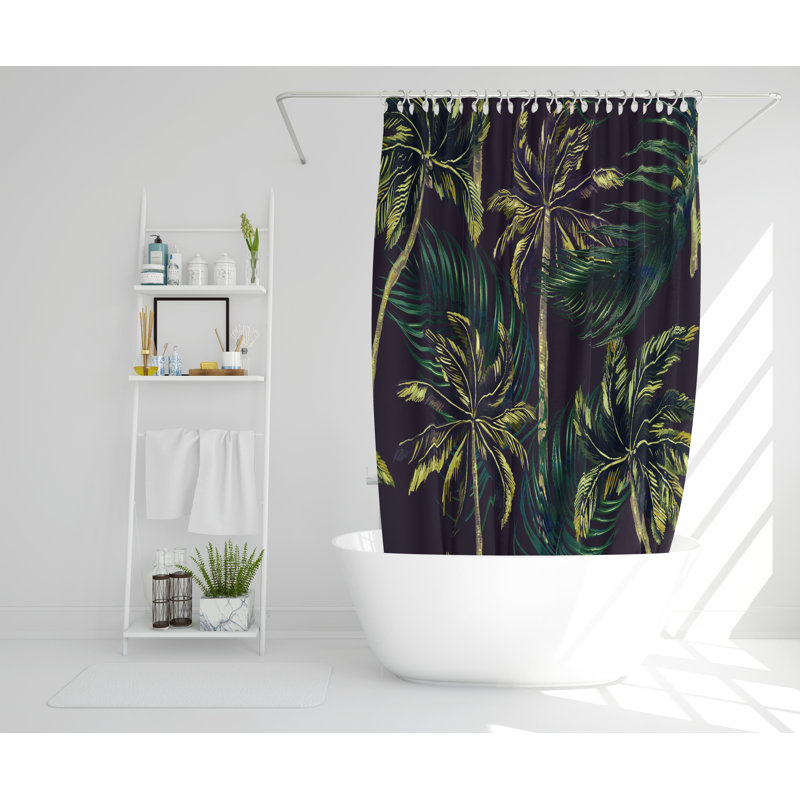 Arria Polyester Shower Curtain, 168cm H x 168cm W