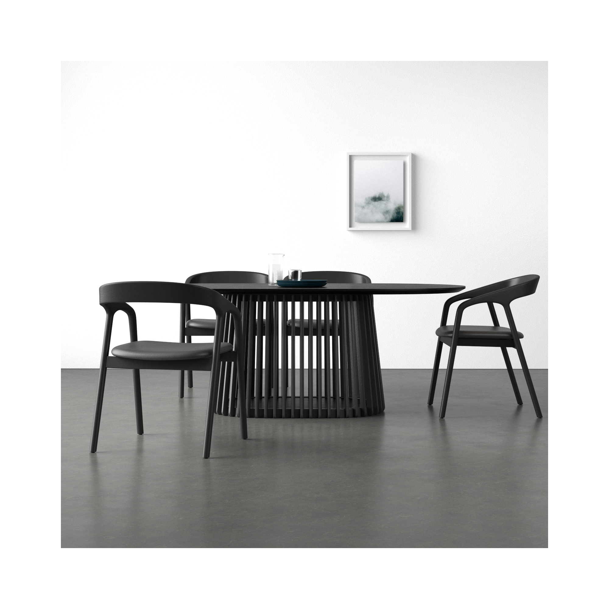 Brysa 5 - Piece Extendable Dining Set, Black, Black