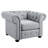 Gleda 44.09" W Tufted Chenille Rolled Arm Chesterfield Accent Chair-124391187