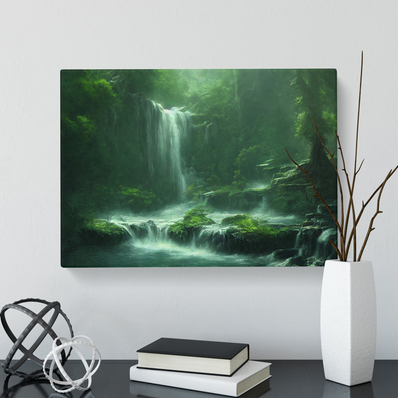 Traditional Waterfall - Wrapped Canvas Print, 35cm H x 50cm W x 3cm D