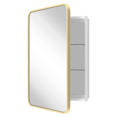 Anaahat Framed Medicine Cabinet Mirror Adjustable