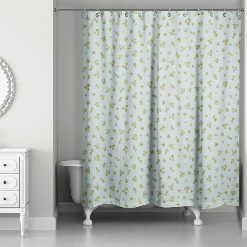 Rideau de douche simple Erdrich, Vert