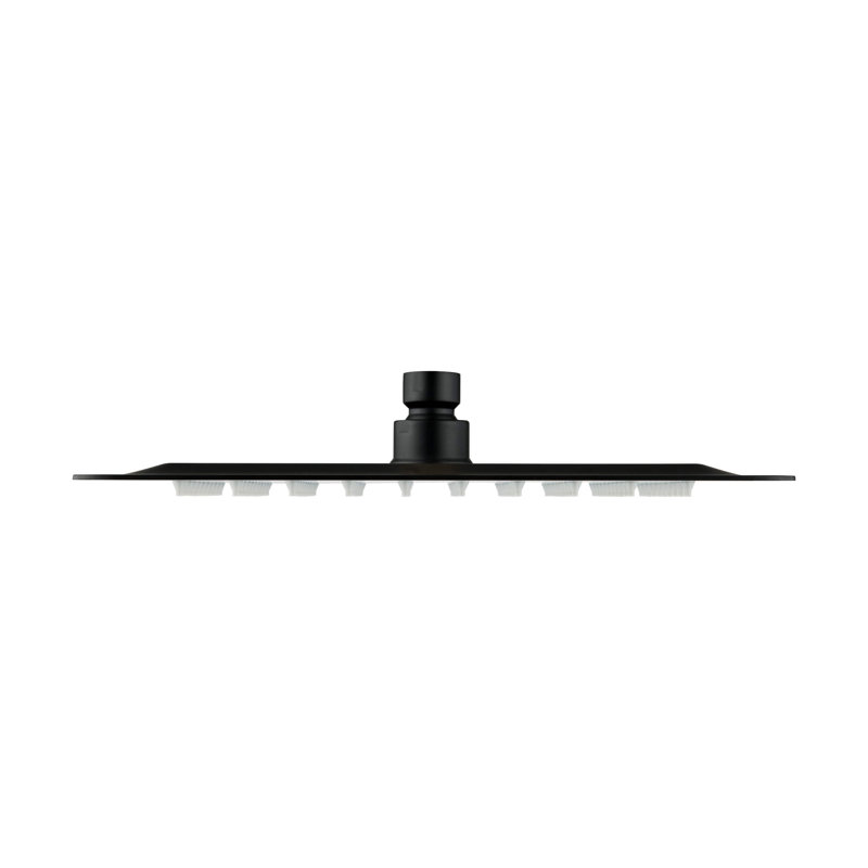 Pomme de douche à pluie en métal à profil ultra mince 10 po 1,75 gallons par minute Cube, Noir mat