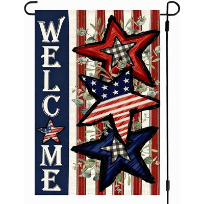 4th Of July Patriotic Garden Flag – Double Sided American Stars & Stripes Outdoor Yard Decoration