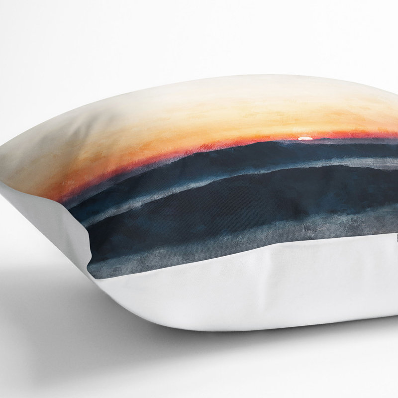 Sunrise in Greece Cushion with Filling, White, 40cm H x 40cm W x 15cm D