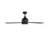 Fairmont 52 inch Matte Black Ceiling Fan with LED Light Kit and Remote Control