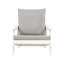 Coussin de fauteuil de piscine confortable Hips All Garden, blanc, avec surface d'entretien facile, blanc / gris, aspect grain de bois traité à la chaleur