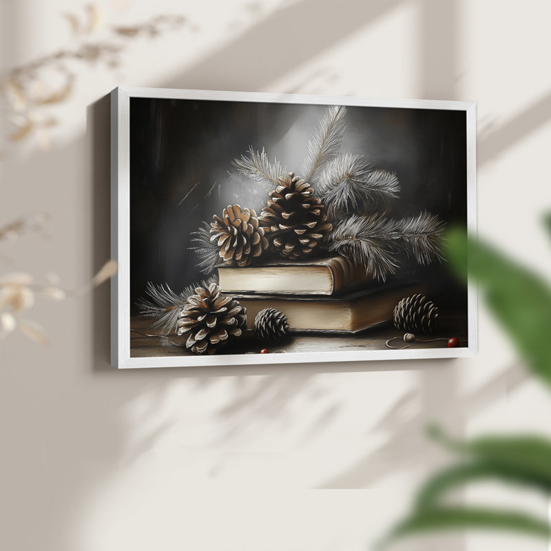 Art de Noël - Dccccxciii - reproduction encadrée - réversible, H 8 po x l 10 po, Blanc