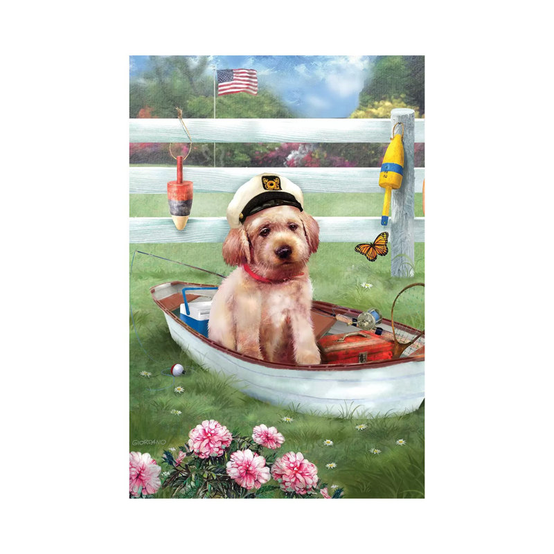 Capitaine du navire par Giordano Studios - peinture sur toile tendue, H 12 po x l 8 po x P 0,75 po