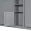 Lits simples escamotables doubles avec armoires et tablettes, gris-586122871