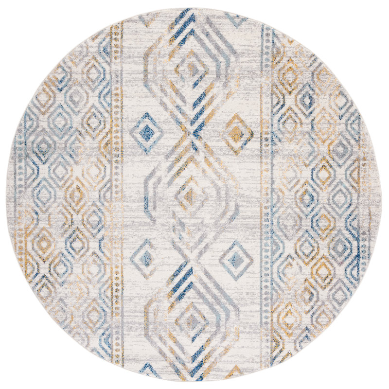 Tulum Performance Southwestern Rug, Round 6'7"