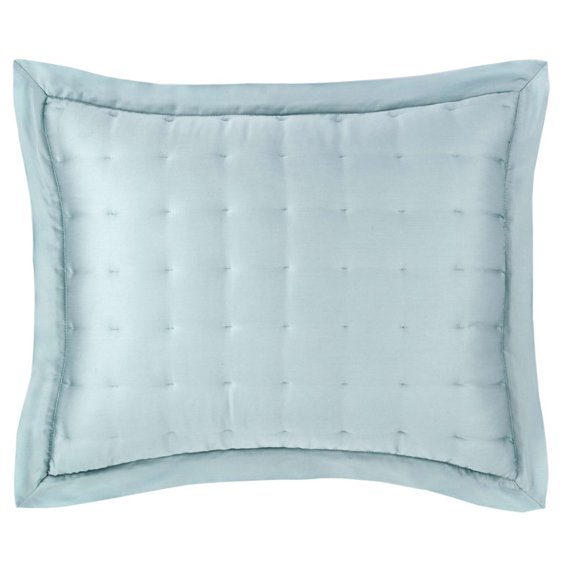 Silken Solid Puff Sham, Standard, Blue